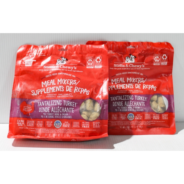 2 STELLA & CHEWY'S TURKEY DOG TREATS 