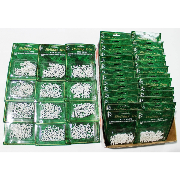 39 X 25PC HOLIDAY TRIM LITE CLIPS