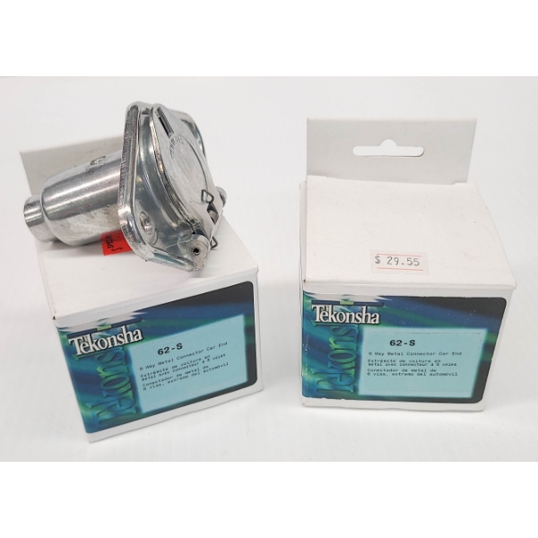 2 TEKONSHA 6 WAY METAL TRAILER PLUG 62-S