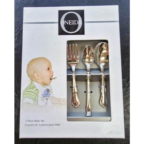 3PC NEW ONEIDA BABY UTENSIL SET