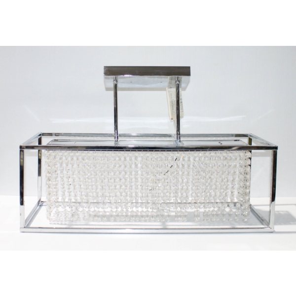 RECTANGULAR CRYSTAL CHANDELIER - HARDWIRED