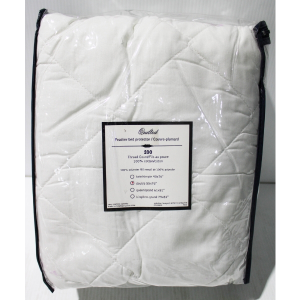 DOUBLE QUILTED FEATHER MATTRESS PROTECTOR