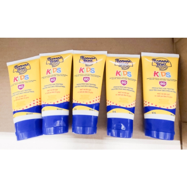 5 X 90ML BANANA BOAT KIDS SPF 60 SUNSCREEN 