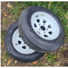 Image 1 : 2 NEW B78-13ST TRAILER TIRES & RIMS