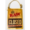 Image 2 : WOODEN RAW ROLLING PAPERS OPEN / CLOSED SIGN