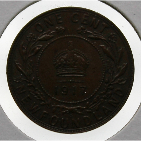 1917C NEWFOUNDLAND EF LARGE PENNY