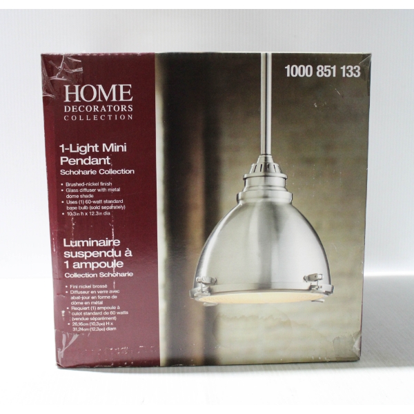 HOME DECOR COLLECTION 1-LIGHT PENDANT
