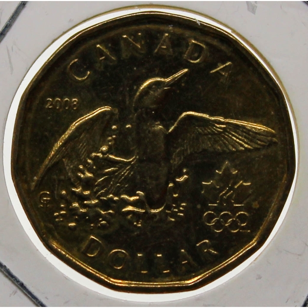 2008 UNC. CANADIAN $1 DOLLAR COIN