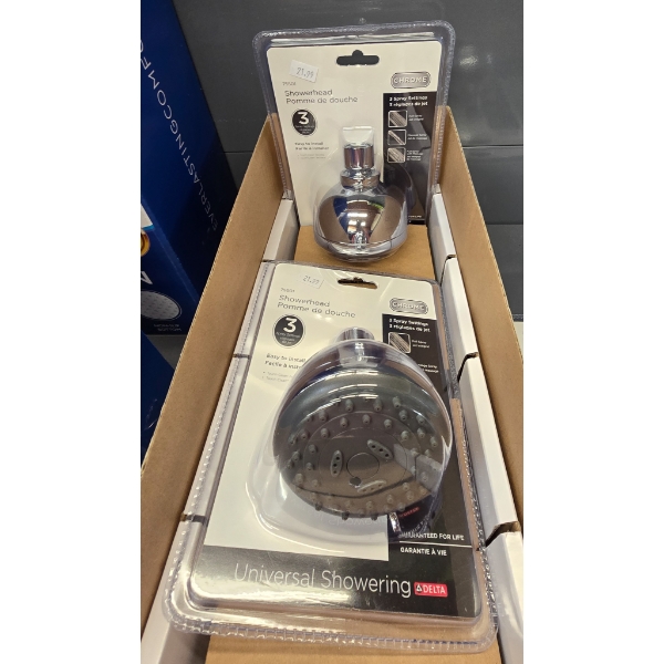 2 CHROME SHOWER HEADS