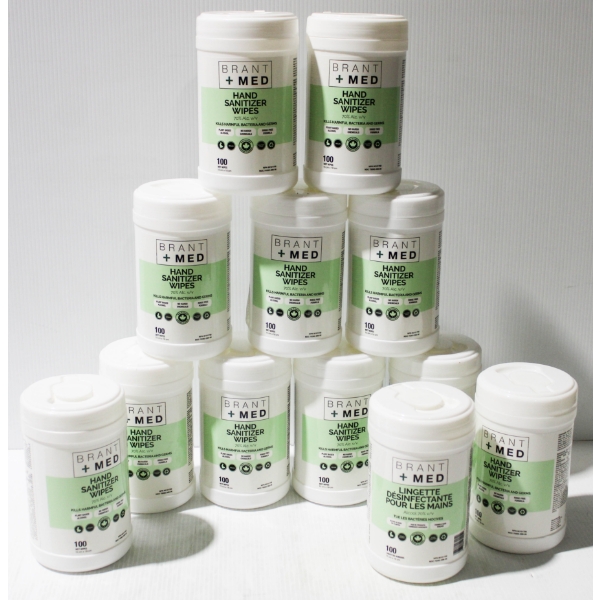 1200 BRANT + MED HAND SANITIZER WIPES