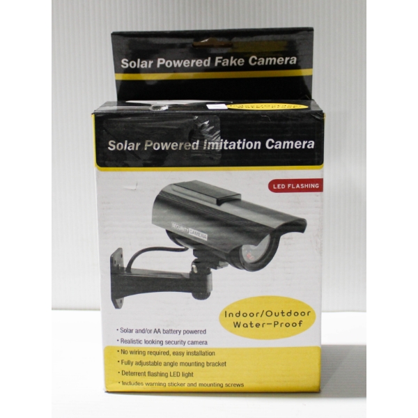 NEW SOLAR POWER DUMMY SURVEILLANCE / CCTV CAMERA