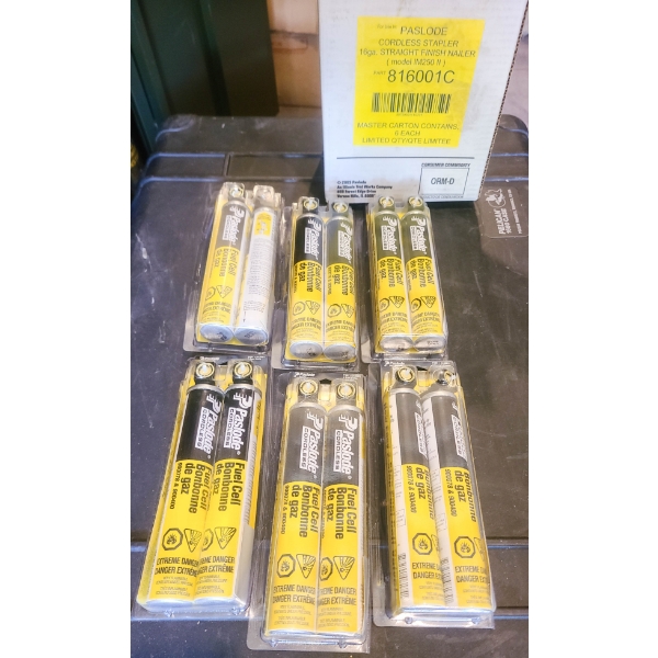 6 PKS x 2 PASLODE CORDLESS STAPLER FUEL CELLS