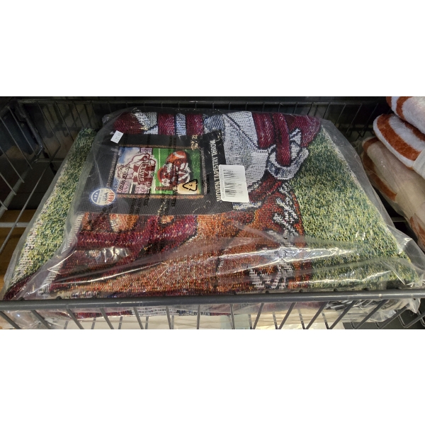 2 "M STATE" FOOTBALL WOVEN TAPESTRY THROW