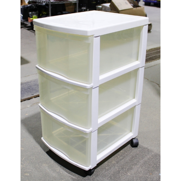 3 DRAWER STORAGE CART W/ WHEELS 