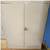 Image 1 : 42" X 36" METAL STORAGE CABINET W/ CONTENTS - NO KEYS
