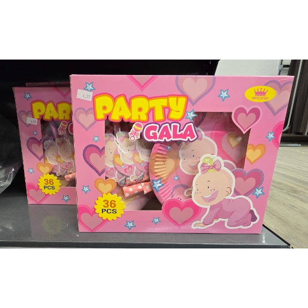 2PKS PINK BABY PARTY PLACE SETS
