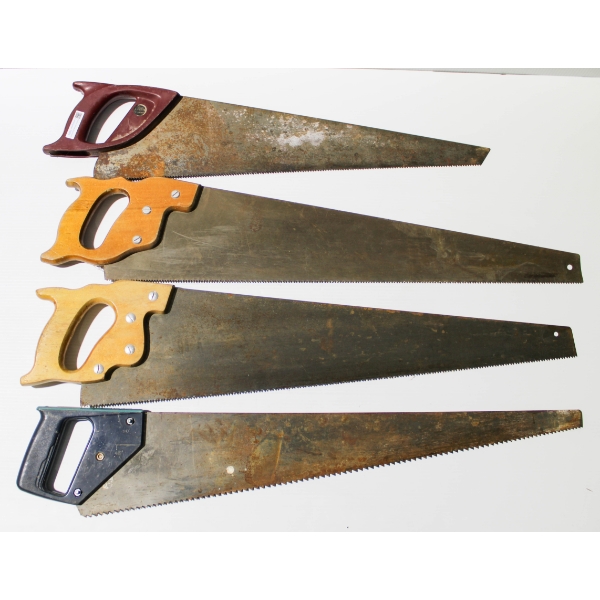 4 HAND SAWS - 29" ETC.