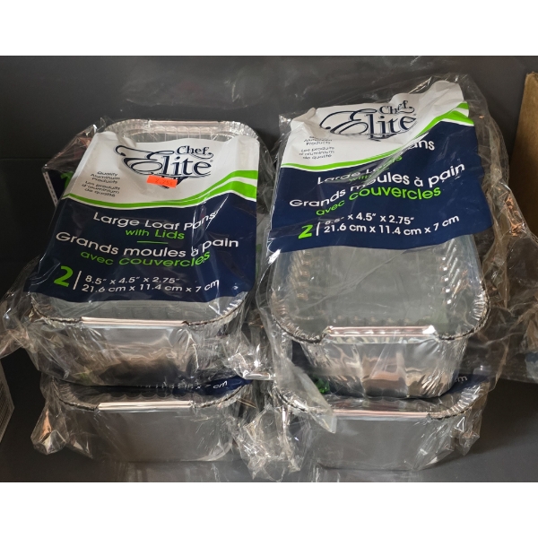 4PKS OF 2 LARGE LOAF PANS WITH LIDS