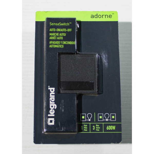 NEW LEGRAND LIGHTING ADORNE MONITOR SENSOR SWITCH - GRAPHITE