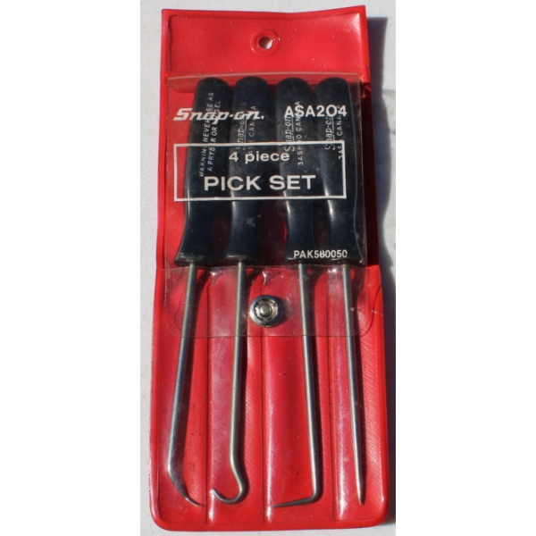 4PC SNAP-ON PICK SET - ASA204 W/ POUCH