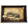 Image 1 : WOODEN TRAVEL THEMED SERVING TRAY