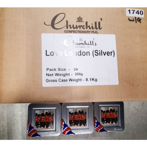 24 LOVE LONDON TINS - COLOR SILVER