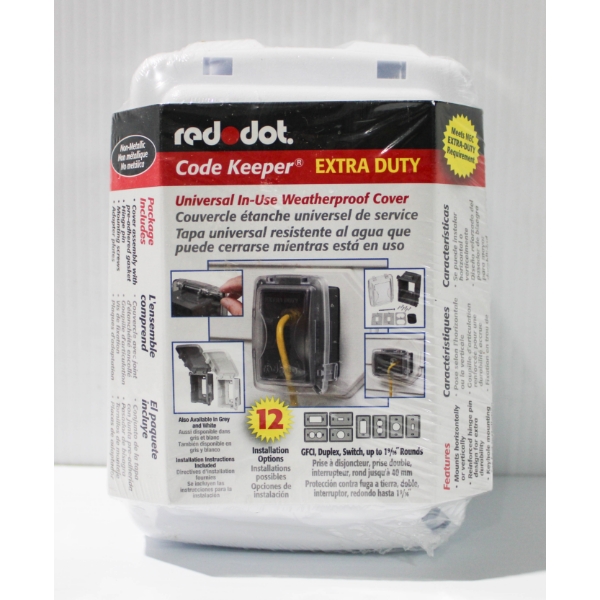  NEW RED DOT CODE KEEPER UNIV. OUTDOOR ELECTRIC OUTLET COVER