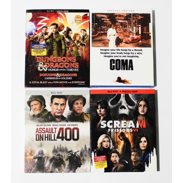 4 NEW BLU RAY DVD MOVIES - ASSAULT ON HILL 400 ETC.