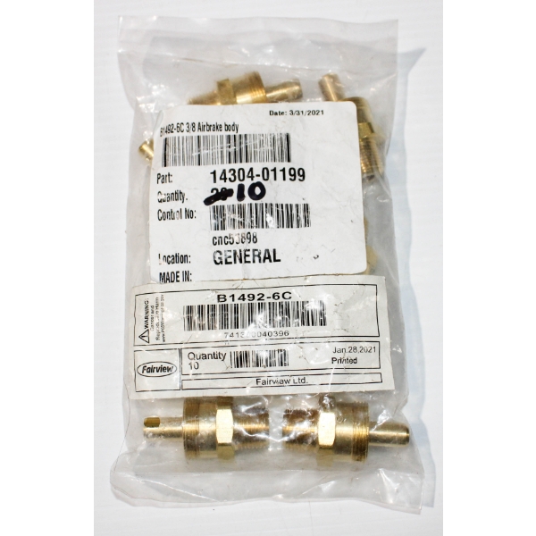 10 NEW 1492-6C FAIRVIEW AIR BRAKE HOSE COUPLER BODY