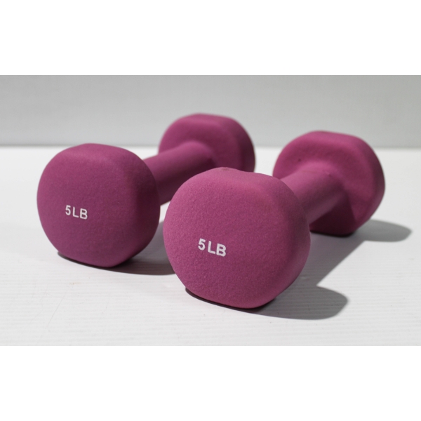 2 WOMEN'S 5 LBS DUMBBELLS