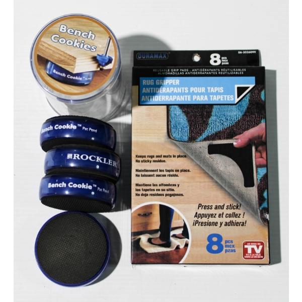 ROCKLER BENCH COOKIES & DURAMAX 8PCS VELCRO RUG GRIPPER