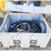 Image 1 : ASST HEAVY COPPER WIRE / CABLES W/ BIN