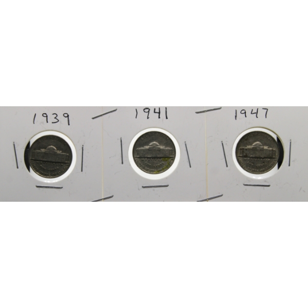 1939,41 & 47 USA NICKLES