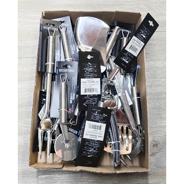 ASSORT. KITCHEN UTENSIL'S AND TOOLS