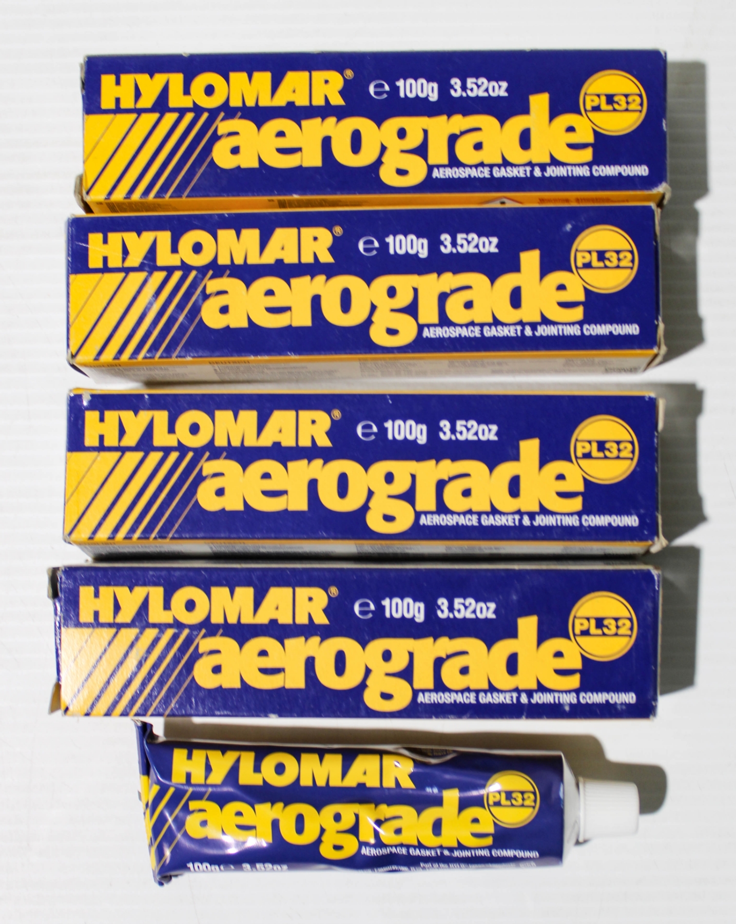 4 X 100G HYLOMAR AEROGRADE PL32 GASKET & JOINT COMPOUND