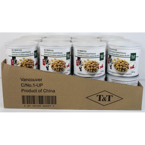 24 X 140G CHILLI FLAVOR COATED PEANUTS