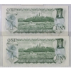 Image 2 : 2 SEQ. POKER HAND CANADIAN $1 BANKNOTES