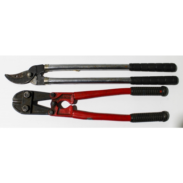 TREE TRIMMING SHEARS & 18" BOLT CUTTERS