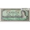 Image 1 : 1954 BANK OF CANADA POKE HAND $1 BANK NOTE