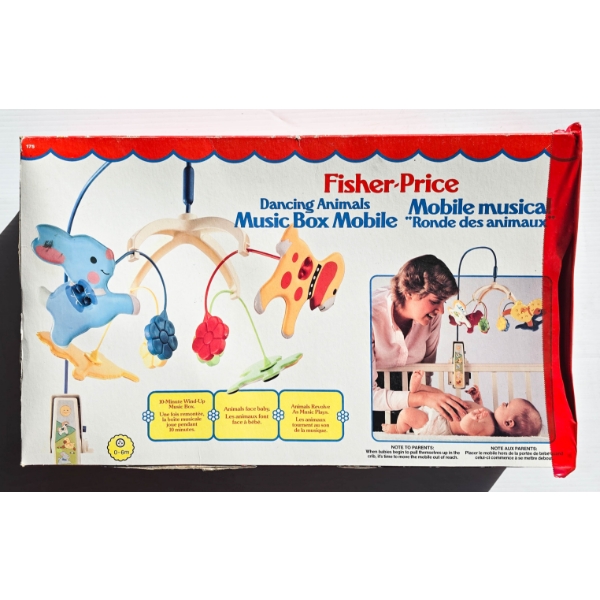 VINT. FISHER PRICE DANCING ANIMALS’ MUSIC BOX MOBILE