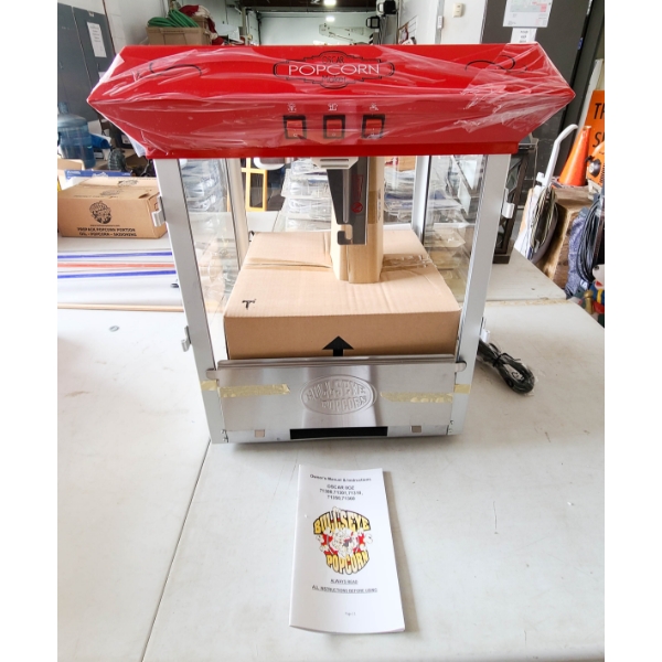 NEW BULKSEYE  POPCORN 8OZ POPCORN MACHINE FOR TABLE TOP