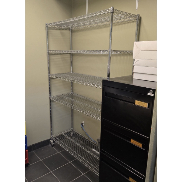 5 SHELF ROLLING METAL RACK