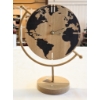 Image 1 : WOODEN GLOBE THEMED DESK CLOCK