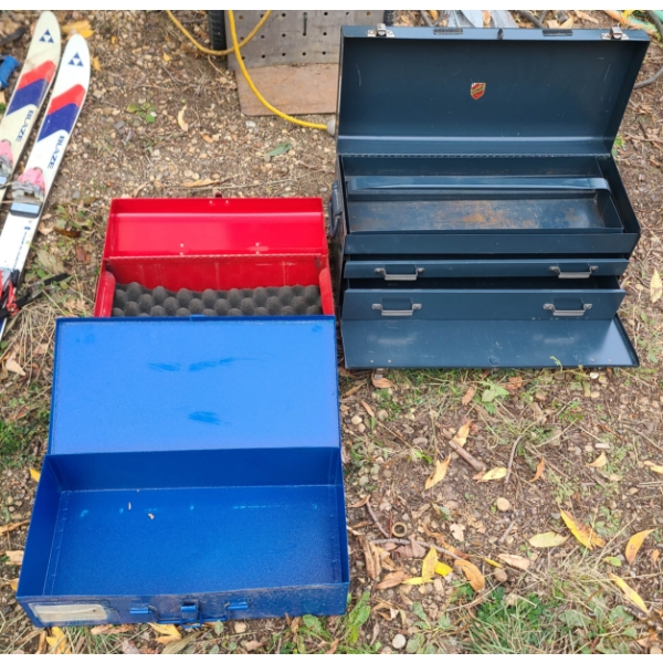 3 METAL TOOL BOXES