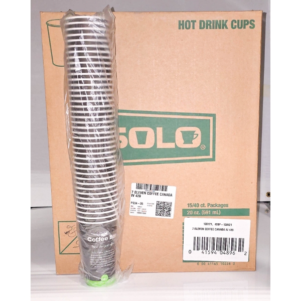 15 X 40 SOLO 7 ELEVEN 591ML COFFEE CUPS