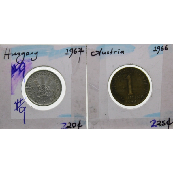 1962 - 1966 HUNGARY / AUSTRIA COINS