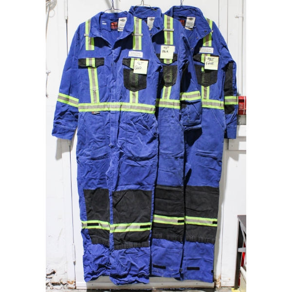 3 CLEANED USED FIRE RETARDANT COVERALLS 46T
