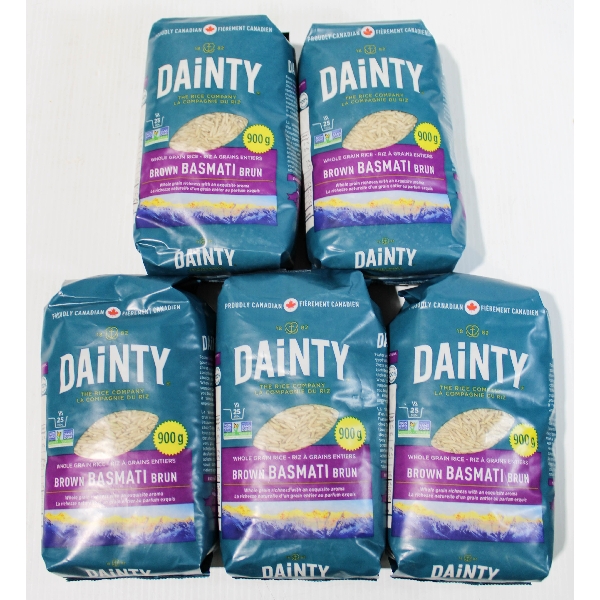 5 PKS DAINTY BASMATI BROWN WHOLE GRAIN RICE