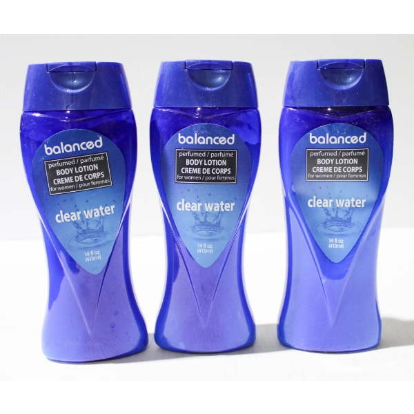 3 X 14 OZ BALANCED CLEAR WATER BODY LOTION
