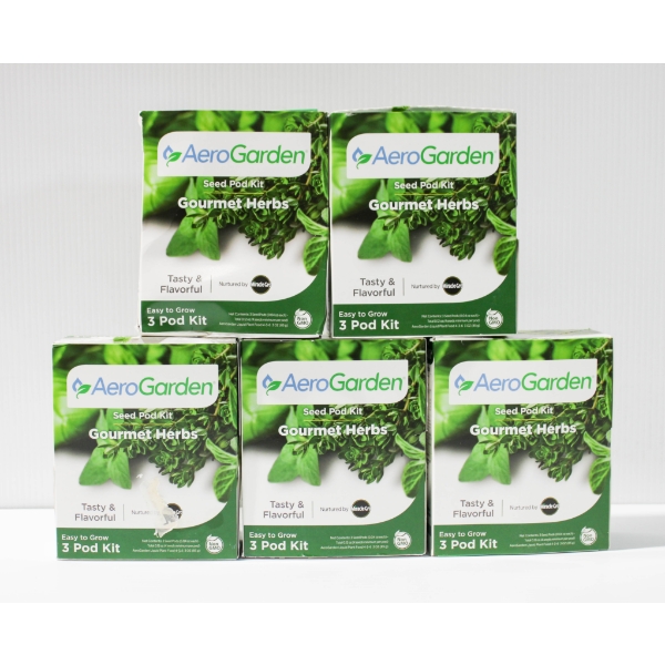 5 X 3 POD AERO GARDEN SEED POD KIT - GOURMET HERBS
